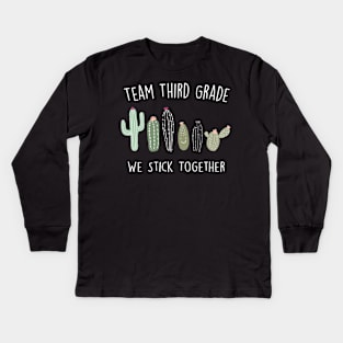 Cactus School Shirt Third Grade Kids Long Sleeve T-Shirt